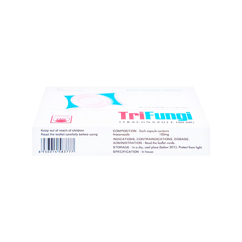 Thuốc Trifungi điều trị nhiễm nấm (hộp 1 vỉ x 4 viên)