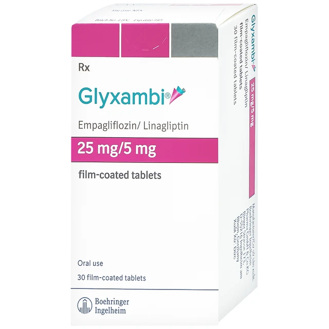 Thuốc Glyxambi 25mg/5mg Boehringer điều trị đái tháo đường tuýp 2 (hộp 3 vỉ x 10 viên)