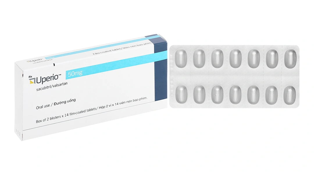 Thuốc Uperio 50mg điều trị suy tim (hộp 2 vỉ x 14 viên)