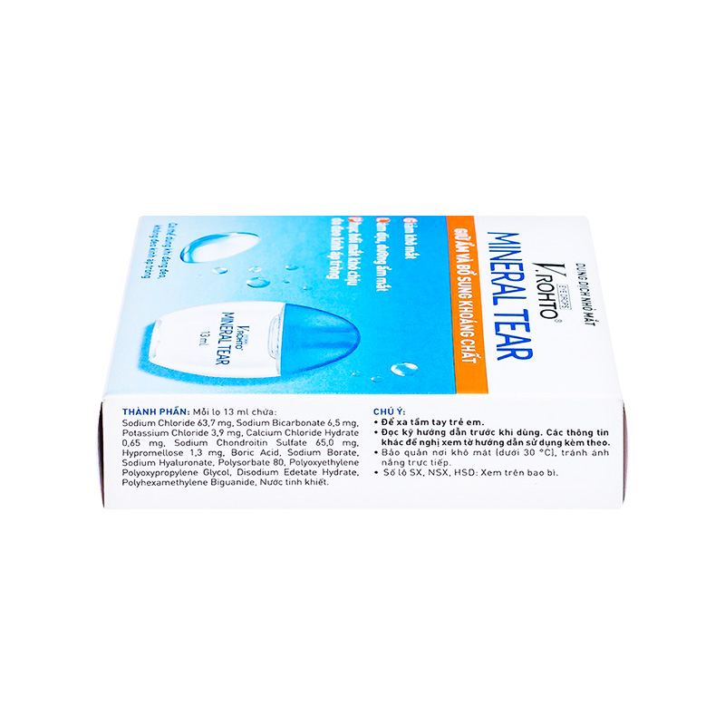 Dung dịch nhỏ mắt V.Rohto Mineral Tear giữ ẩm và bổ sung khoáng chất (hộp 1 chai x 13ml)