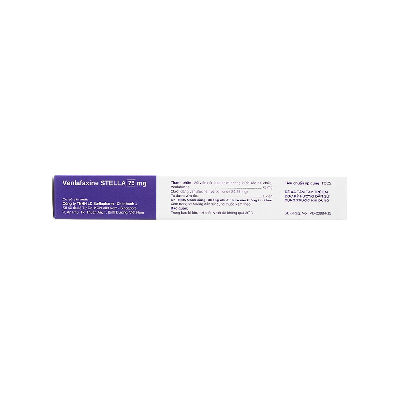 Thuốc Venlafaxine Stella 75mg điều trị trầm cảm (hộp 2 vỉ x 14 viên)