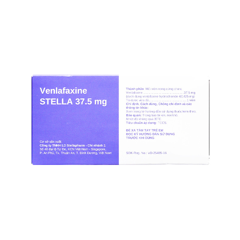 Thuốc Venlafaxine Stella 37.5mg điều trị trầm cảm (hộp 6 vỉ x 10 viên)