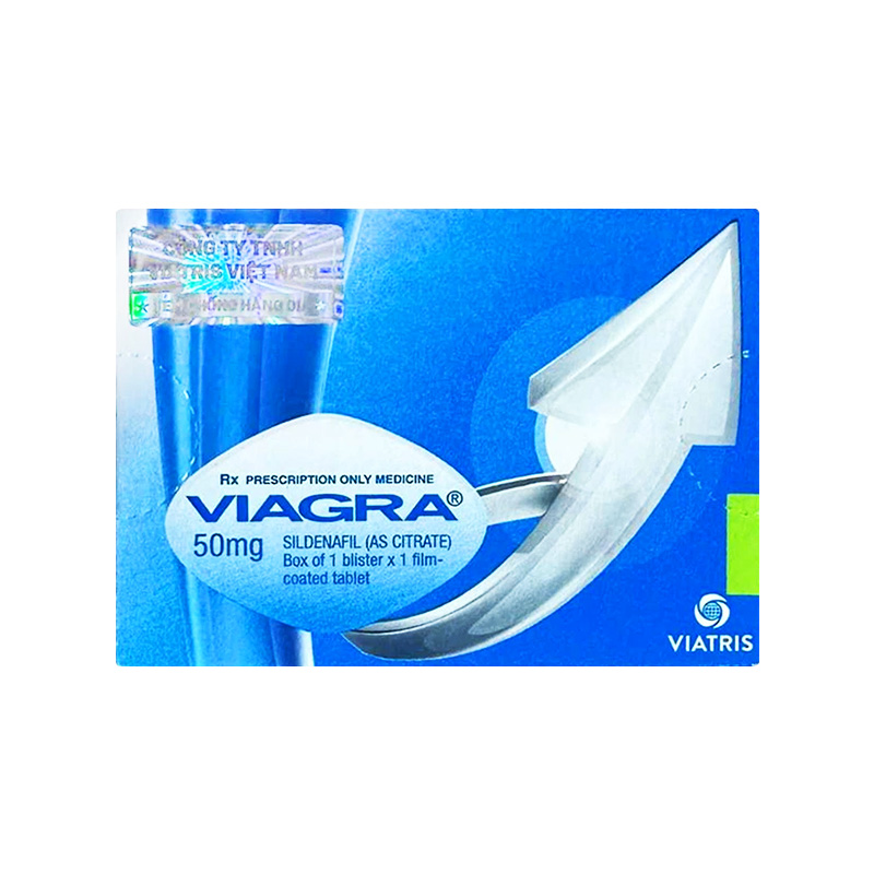 Thuốc Viagra 50mg điều trị rối loạn cương dương (hộp 1 vỉ x 1 viên)
