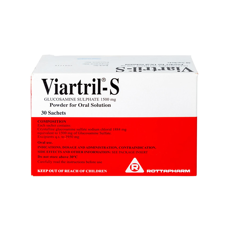 Thuốc bột Viartril-S 1500mg giảm triệu chứng của thoái hóa khớp (hộp 30 gói)