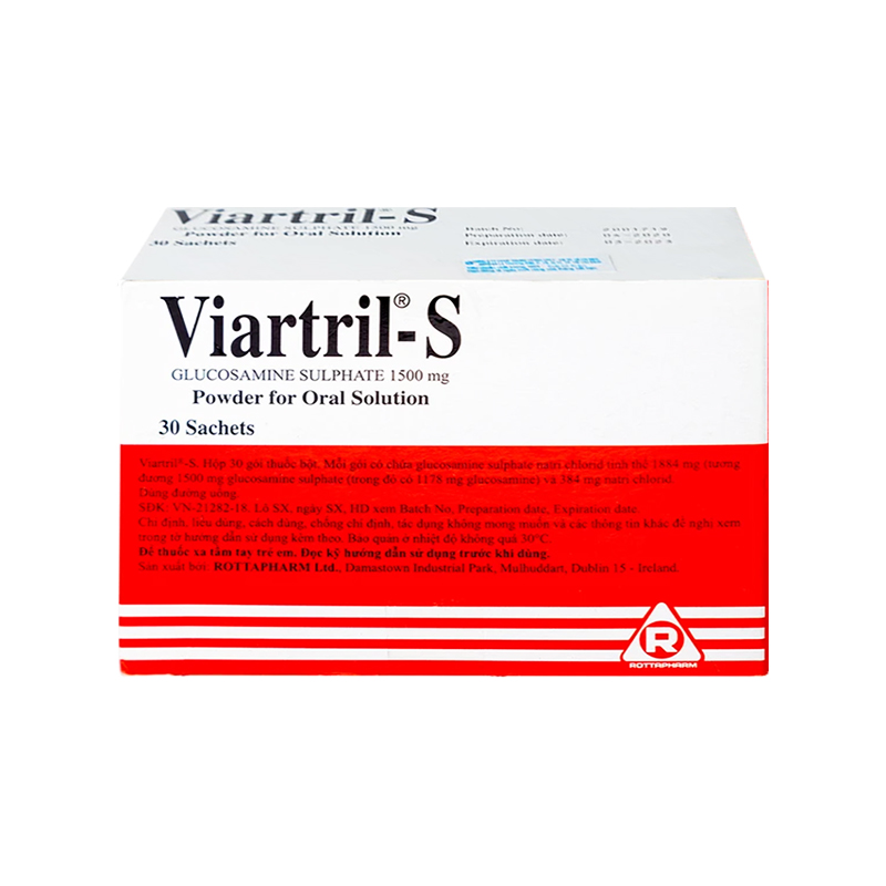 Thuốc bột Viartril-S 1500mg giảm triệu chứng của thoái hóa khớp (hộp 30 gói)