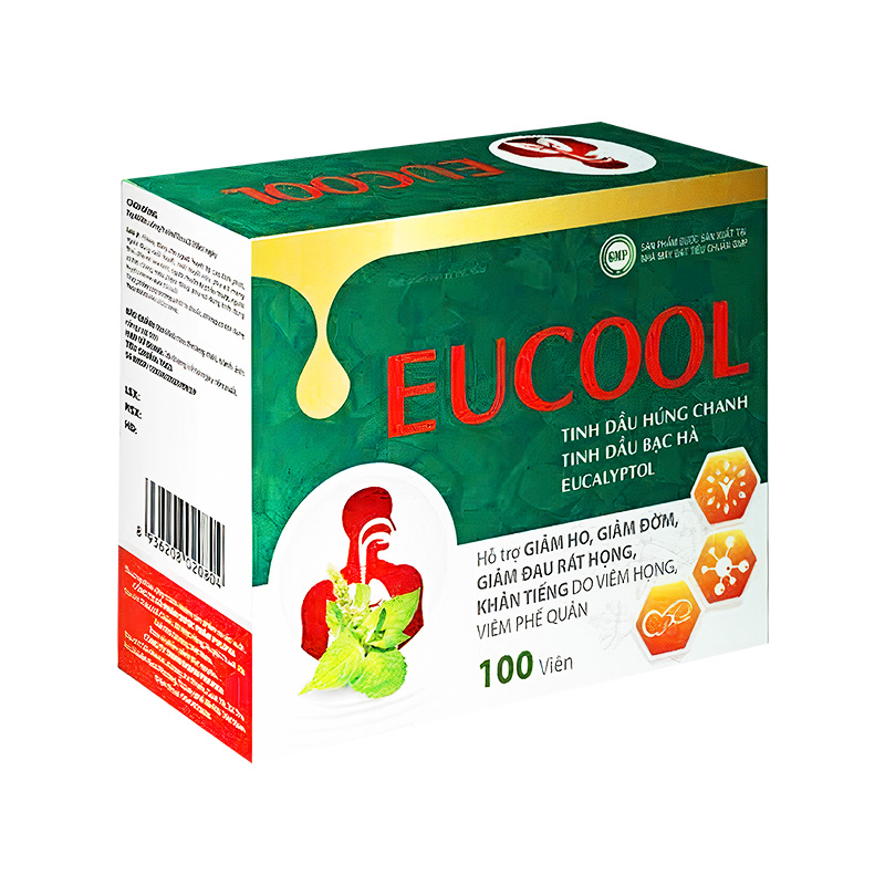 Thực phẩm bảo vệ sức khỏe Eucool viên đỏ (hộp 10 vỉ x 10 viên)