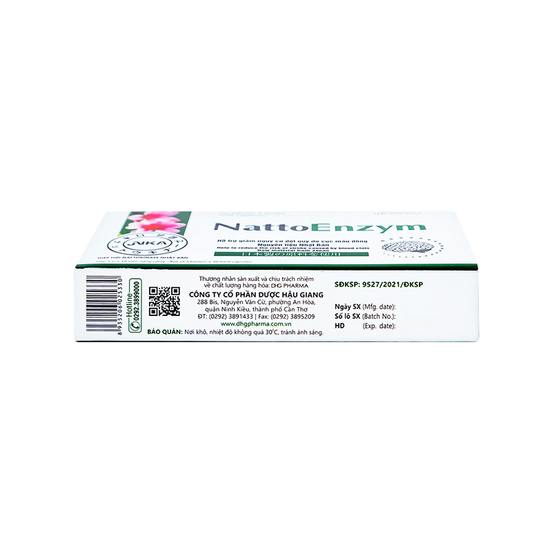 Viên uống NattoEnzym DHG hỗ trợ cải thiện tình trạng say xẩm, chóng mặt (hộp 3 vỉ x 10 viên)