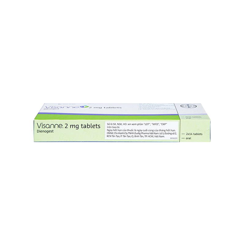 Thuốc Visanne 2mg tablets điều trị lạc nội mạc tử cung (hộp 2 vỉ x 14 viên)