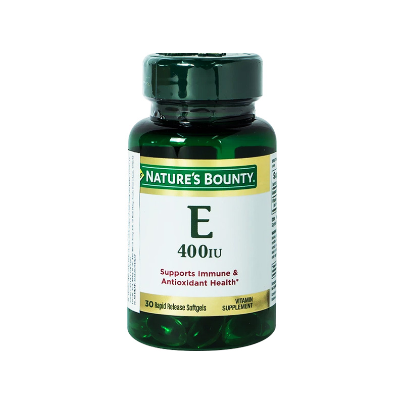 Viên uống Vitamin E 400IU Nature's Bounty hỗ trợ chống oxy hóa (hộp 1 chai x 30 viên)