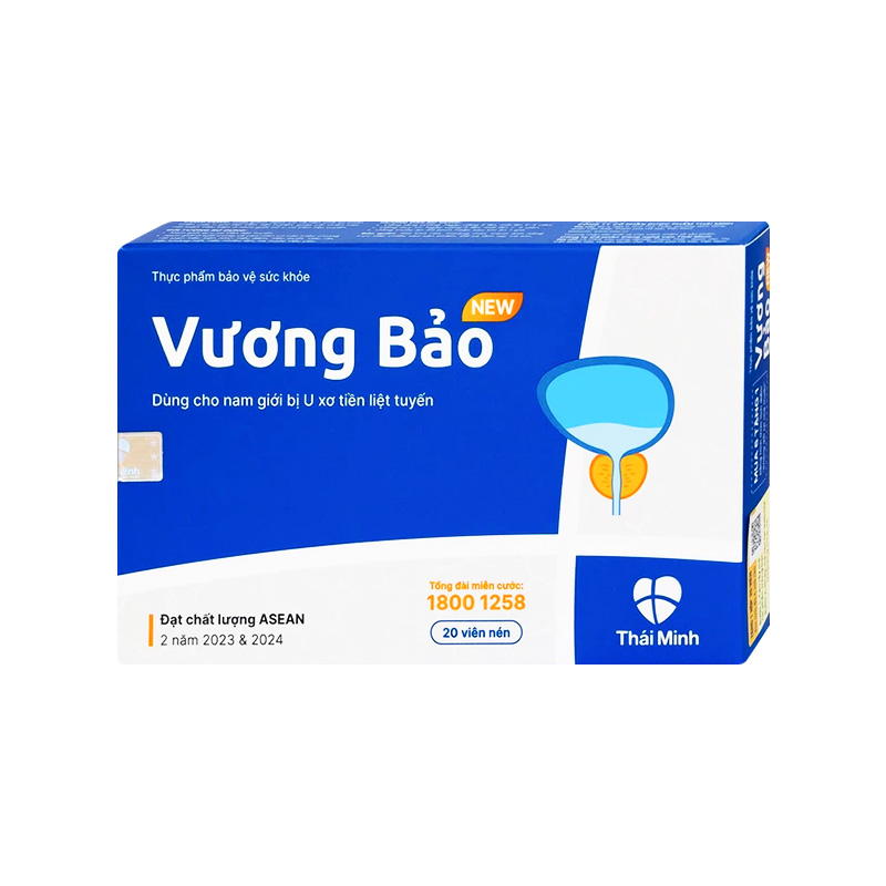 Viên uống Vương Bảo hỗ trợ u xơ tiền liệt tuyến (hộp 2 vỉ x 10 viên)