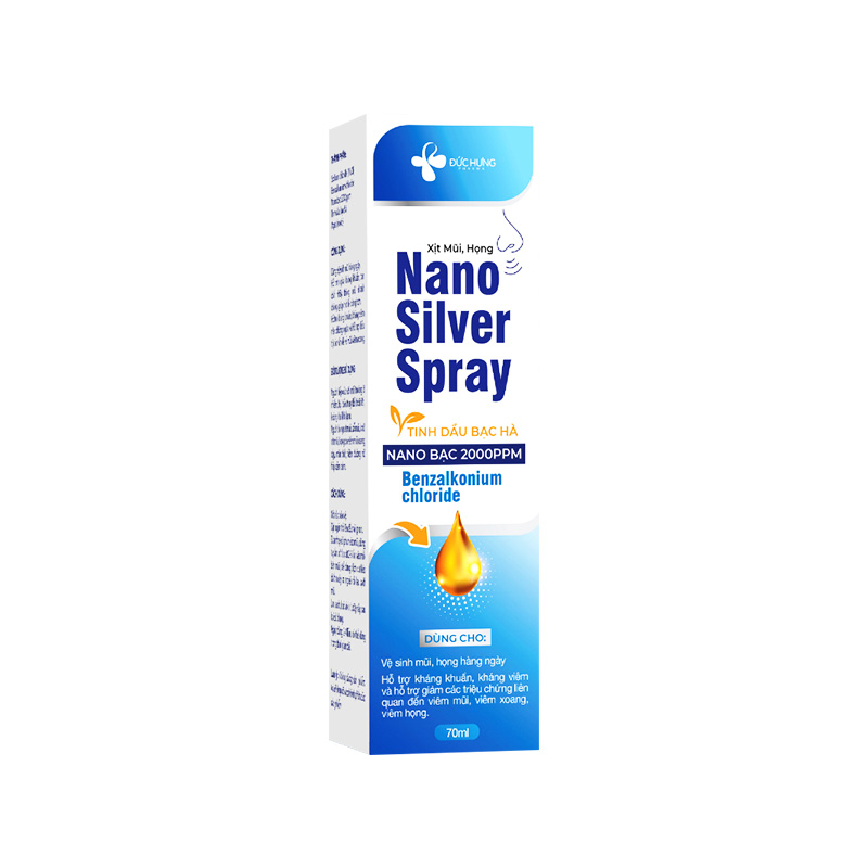 Xịt mũi họng cho bé Nano Silver Spray (hộp 1 chai x 70ml)