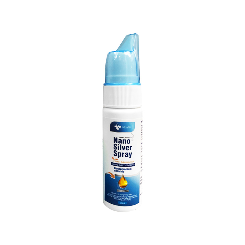 Xịt mũi họng cho bé Nano Silver Spray (hộp 1 chai x 70ml)