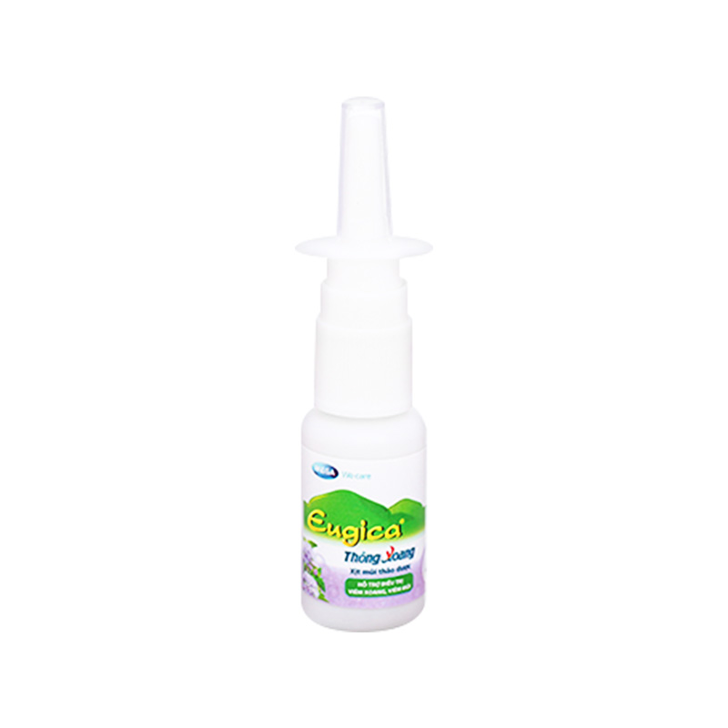Dung dịch xịt mũi thảo dược Eugica thông xoang hỗ trợ điều trị viêm xoang, viêm mũi (chai 15ml)