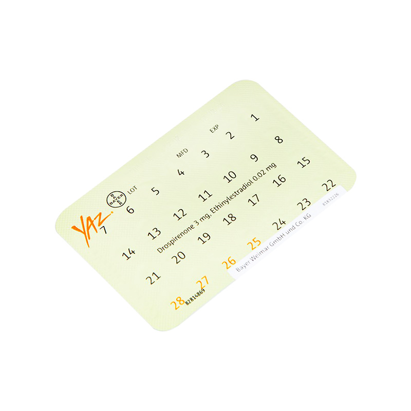 Thuốc Yaz tránh thai hàng ngày, điều trị mụn trứng cá (hộp 1 vỉ x 28 viên)