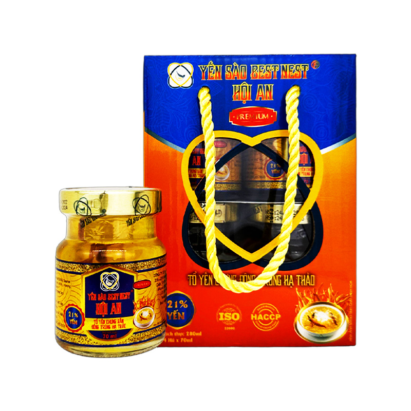 Nước Yến Bestnest 21% Đông Trùng Hạ Thảo (hộp 4 hũ x 70ml)