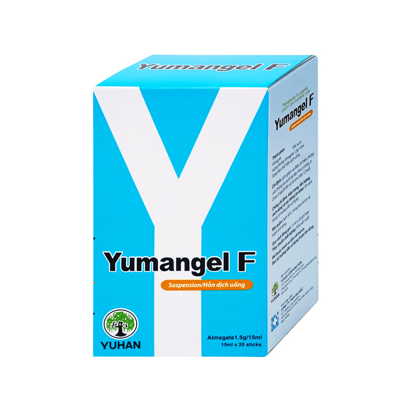 Hỗn dịch uống Yumangel F 1.5g điều trị viêm loét dạ dày, tá tràng (hộp 20 gói x 15ml)
