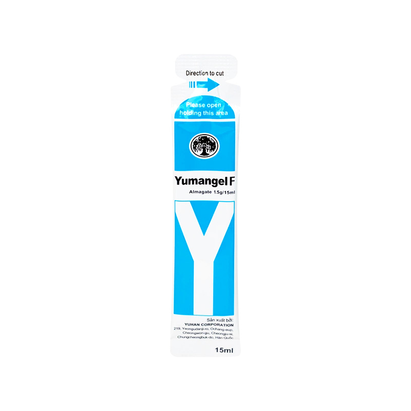 Hỗn dịch uống Yumangel F 1.5g điều trị viêm loét dạ dày, tá tràng (hộp 20 gói x 15ml)