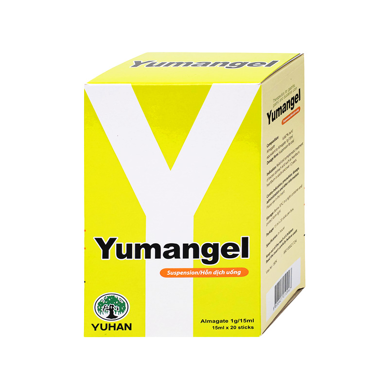 Hỗn dịch uống Yumangel 1g điều trị trào ngược dạ dày, thực quản (hộp 20 gói x 15ml)