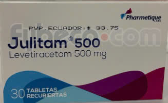 Thuốc Julitam 500 điều trị động kinh (hộp 10 vỉ x 10 viên)