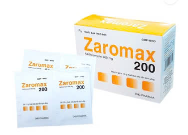 Thuốc Zaromax 200 điều trị nhiễm khuẩn (hộp 24 gói x 1.5g)