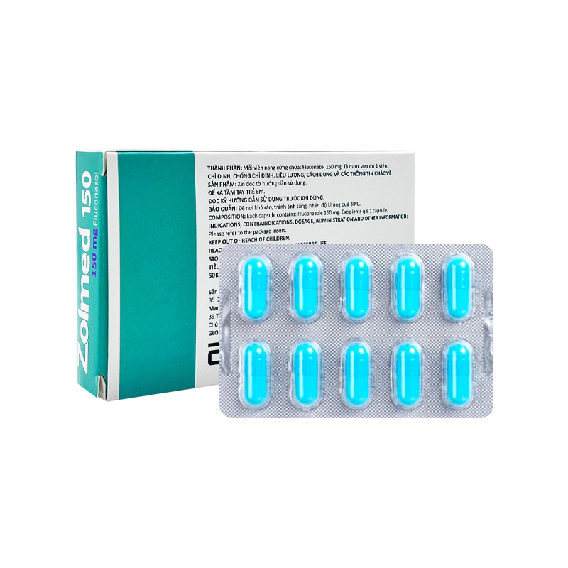 Thuốc Zolmed 150 điều trị nhiễm nấm (hộp 1 vỉ x 1 viên)