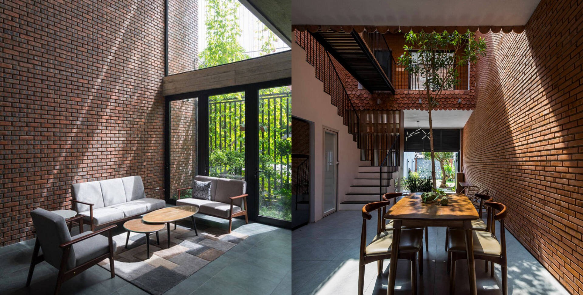 Thiết kế không gian làm việc hiện đại bằng gạch bông