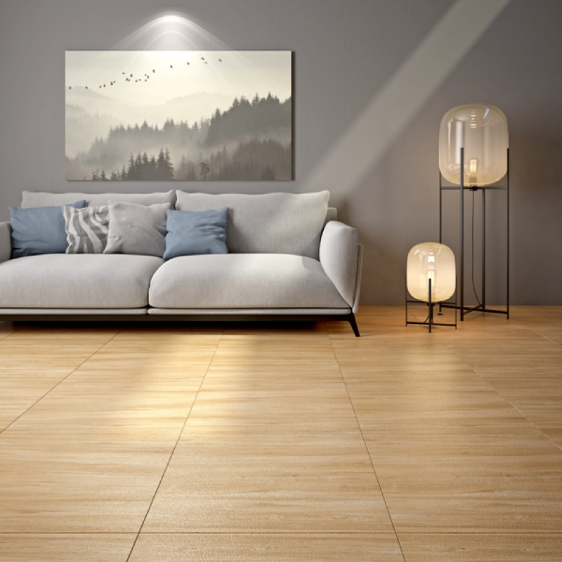 Gạch giả gỗ nên sơn tường màu gì đẹp?