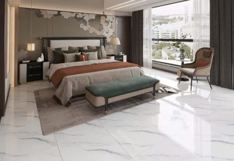 20+ Mẫu Gạch Lát Nền Màu Trắng Vân Khói Đẹp Tinh Tế