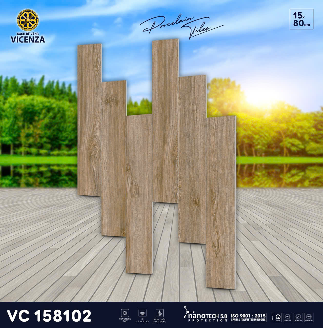 GẠCH LÁT NỀN VÂN GỖ – XU HƯỚNG SỐNG HÒA MÌNH VÀO THIÊN NHIÊN