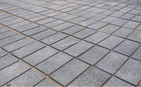 ĐÁ GIẢ CỔ BĂM ĐEN VUÔNG 10x20