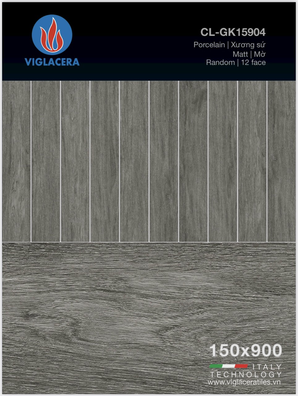 Gạch thanh gỗ 15x90cm 15904 Viglacera