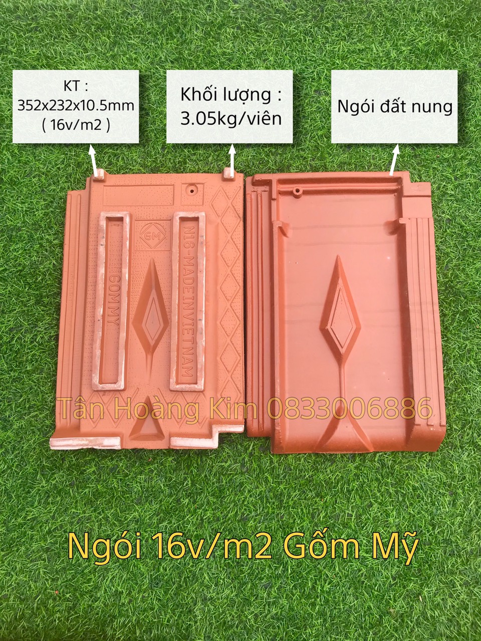 Ngói Gốm Mỹ 16v/m2