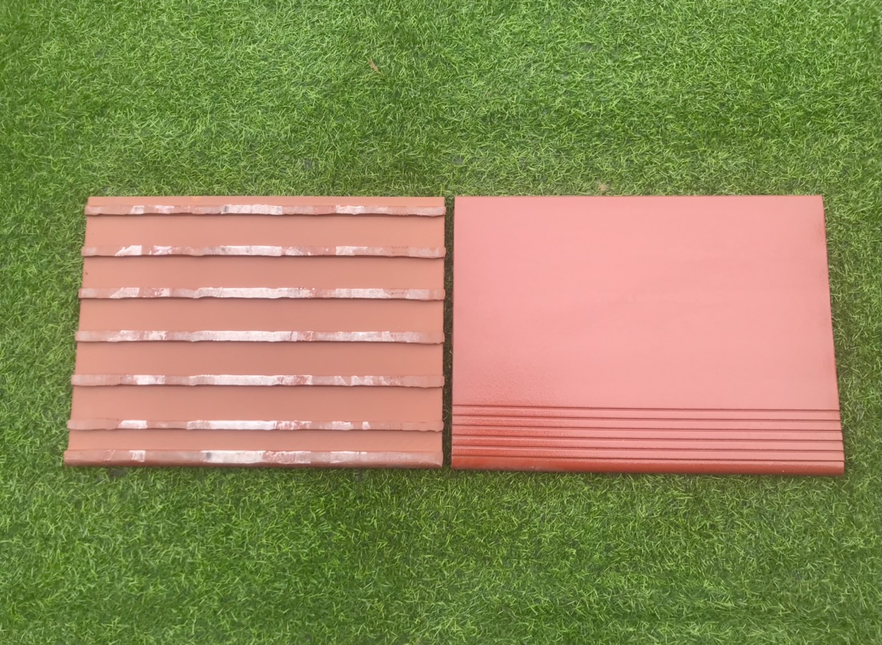 Gạch bậc thềm 40x30cm màu đỏ tráng men Gốm Đất Việt