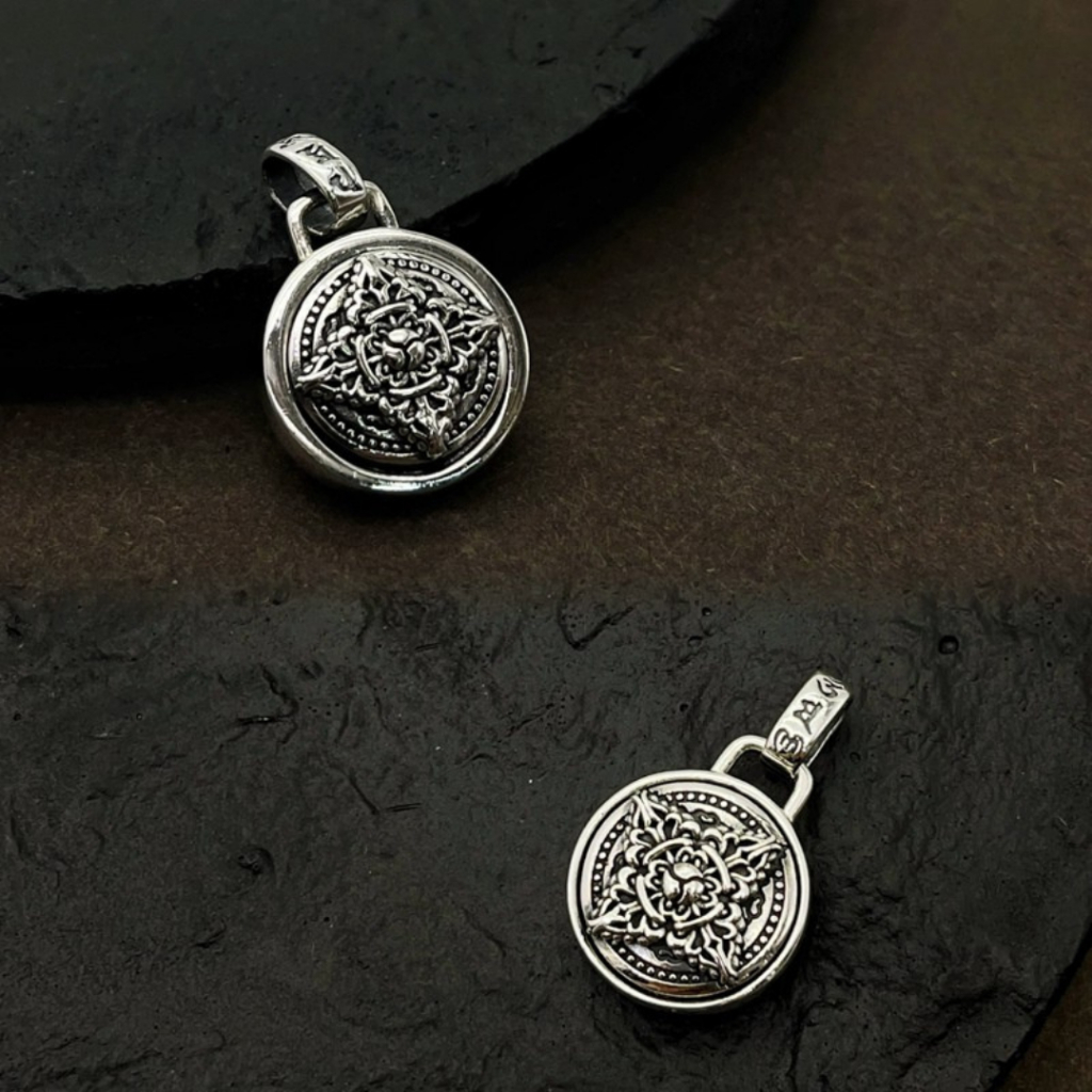 Vòng Cổ Mặt Dây Bạc 925 - Charm Hoạ Tiết Thánh GIá Gothic Cross Vintage Bụi Bặm - Seven Degree