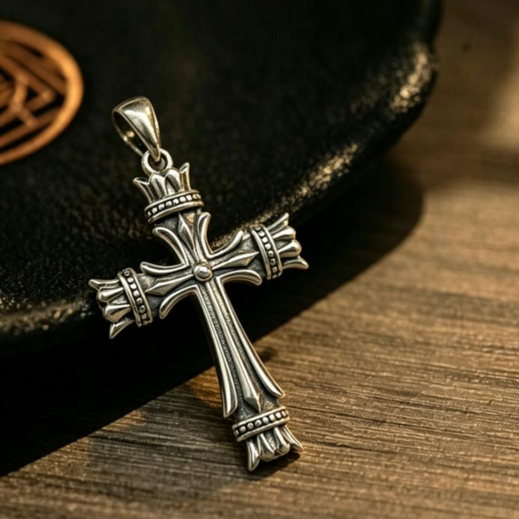 Mặt Dây Chuyền Thánh Giá Bạc 925 Nam Nữ - Charm Vòng Cổ Gothic Cross Vintage Cá Tính - Seven Degree
