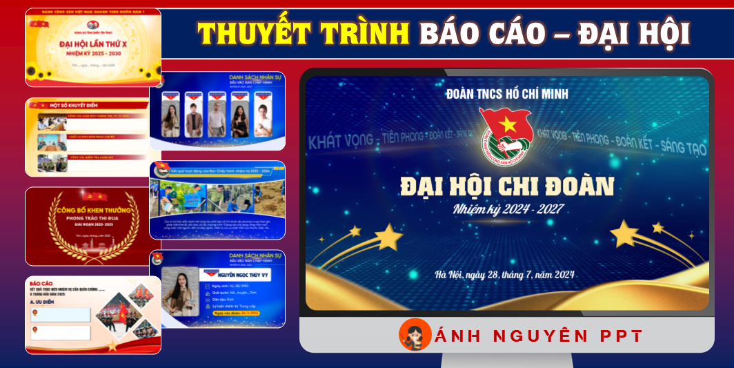 SLIDE CHỦ ĐỀ BÁO CÁO - ĐẠI HỘI - ĐẠI HỘI CHI ĐOÀN - ĐẠI HỘI CHI BỘ