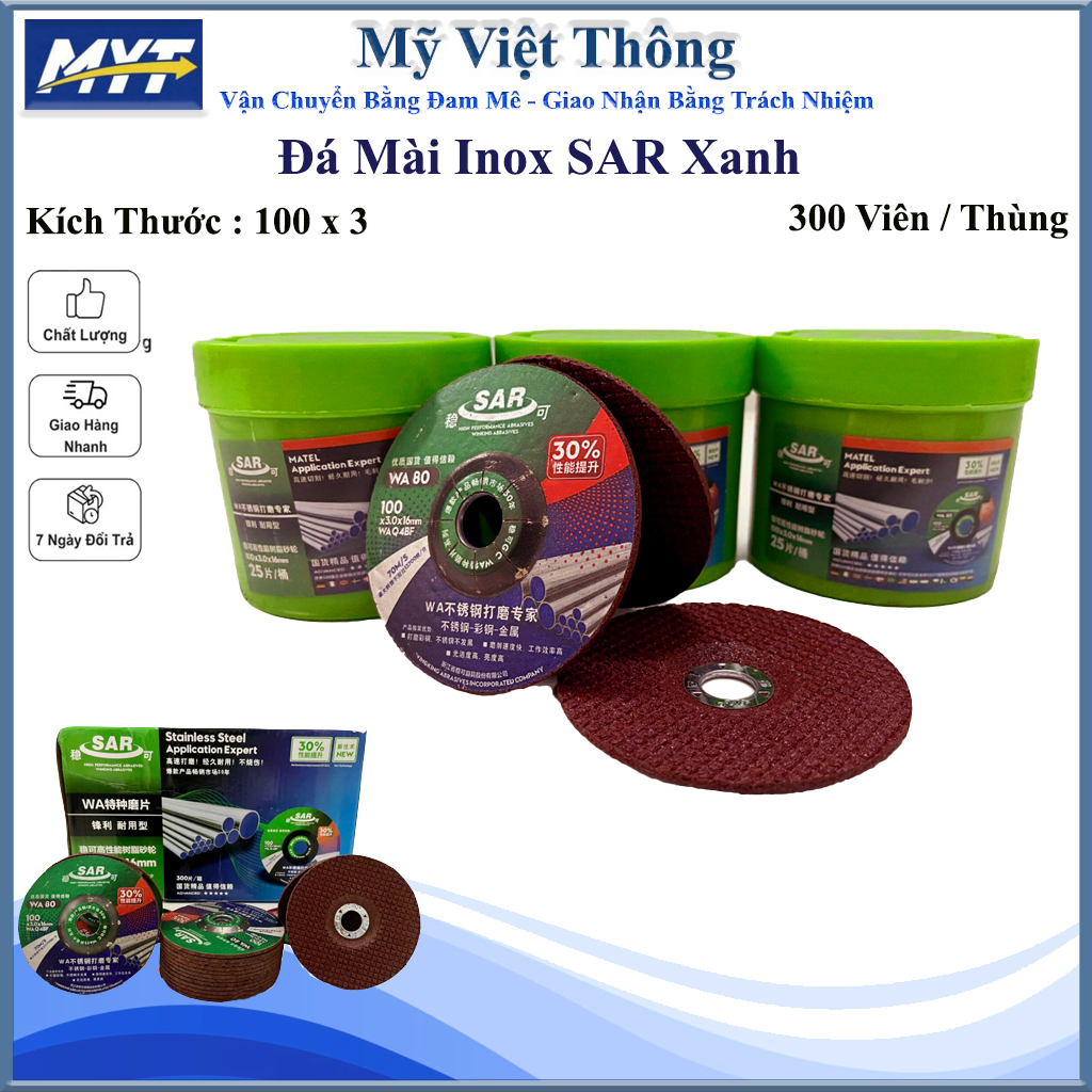 ĐÁ MÀI INOX 100 x 3