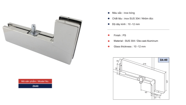 Kẹp kính ZA40