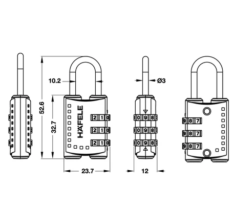 Khóa số Hafele 20301