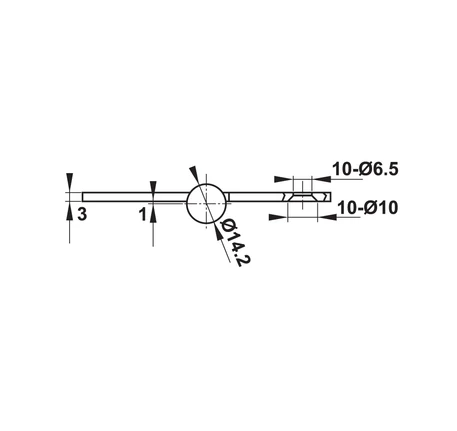 Bản lề lá Hafele inox 127 x 76 x 3 mm, 4 vòng bi