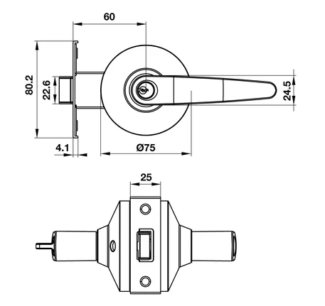 DIY Khóa tay nắm gạt 2 chức năng Hafele