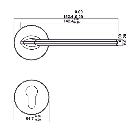 Bộ khóa tay nắm gạt DIY Hafele Set A