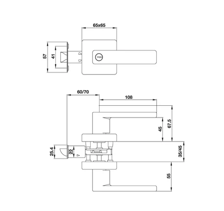 Khóa tay nắm gạt Hafele DIY