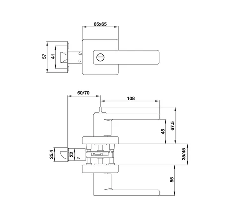 Khóa tay nắm gạt Hafele DIY