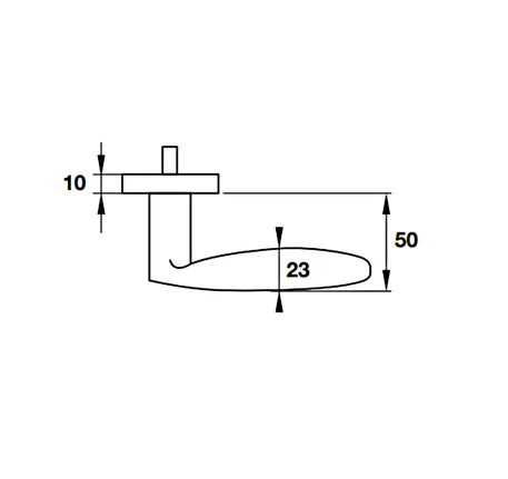Tay nắm gạt có nắp che cho cửa phòng Hafele - Đồng bóng PVD