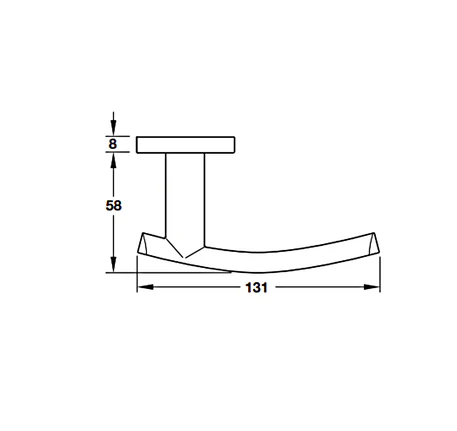 Tay nắm gạt đế dài Hafele - Hình Oval
