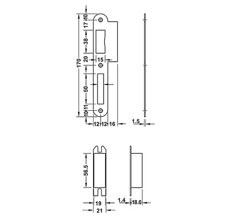 Thân khóa Hafele SASHLOCK