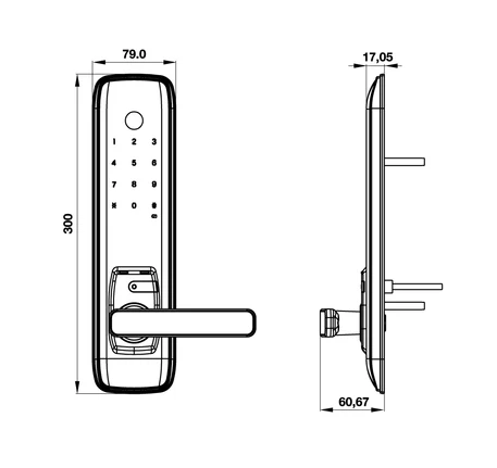 Khóa điện tử Hafele EL7800-TCS