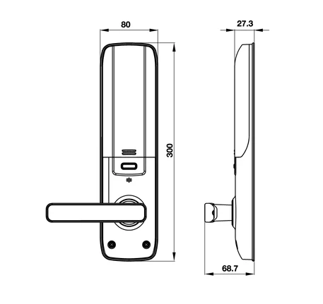 Khóa điện tử Hafele EL7800-TCS