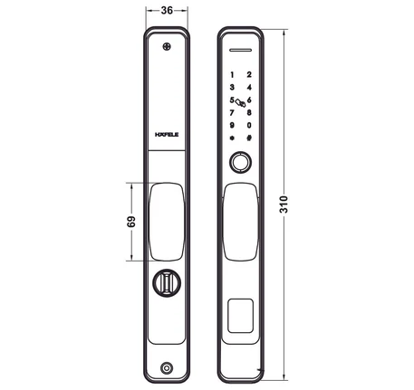 Khóa điện tử Hafele DL6600